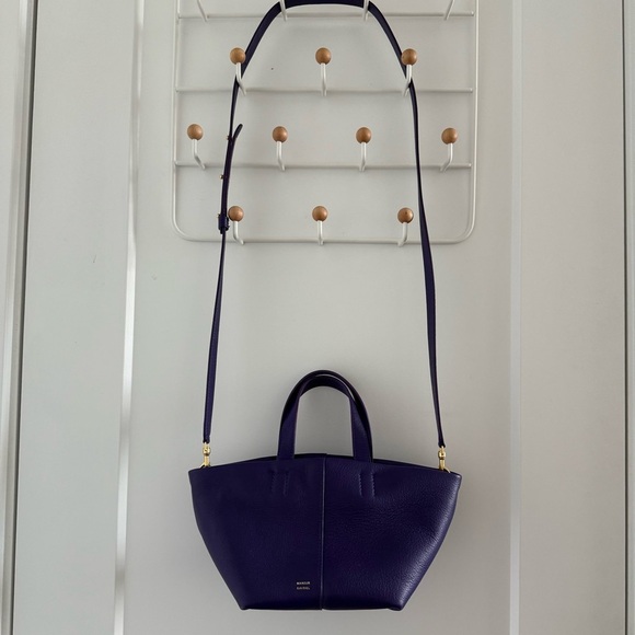 Mansur Gavriel purple Mini Tulipano top handle crossbody tote bag NWOT - Picture 15 of 15